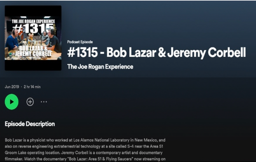 Bob Lazar and Jeremy Corbell