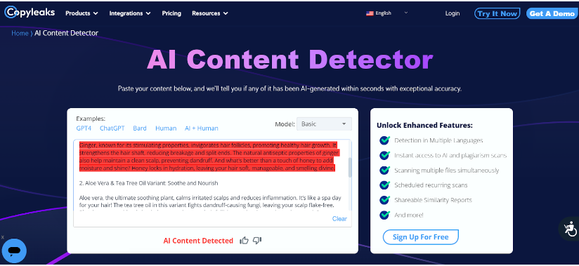 Copyleaks- AI Content Detector