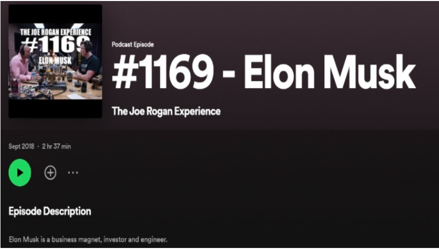 Joe Rogan and Elon Musk podcast 