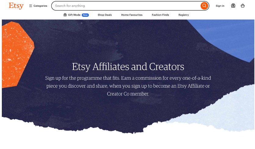 Etsy Affiliate Program