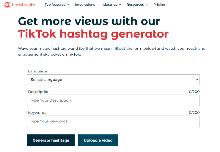 Hootsuite TikTok Hashtag Generator