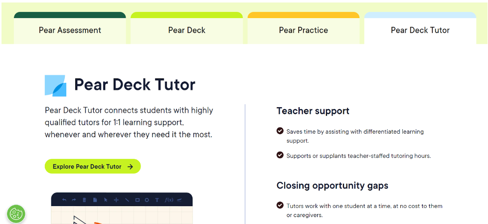 Pear Deck Tutor AI Websit