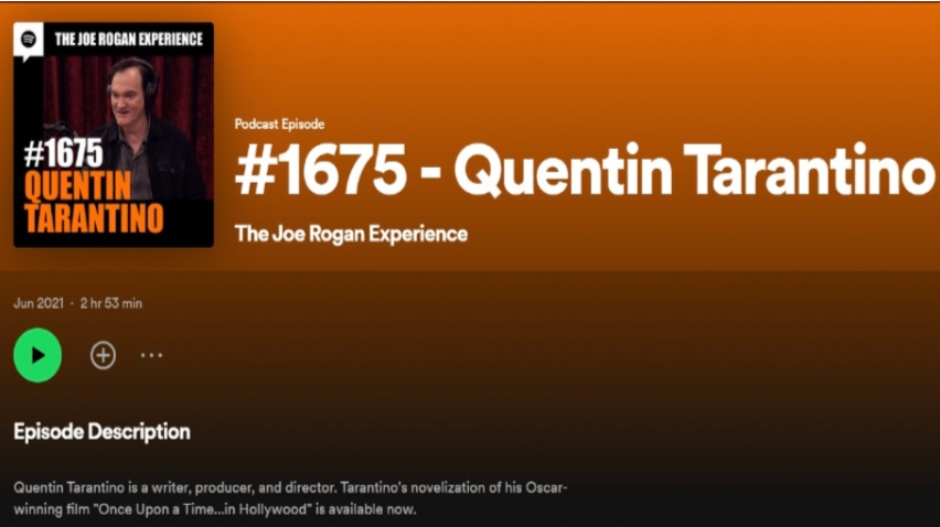 Joe Rogan and Quentin Tarantino podcast 