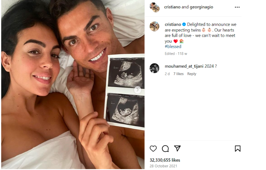 Ronaldo's Twins Announcement