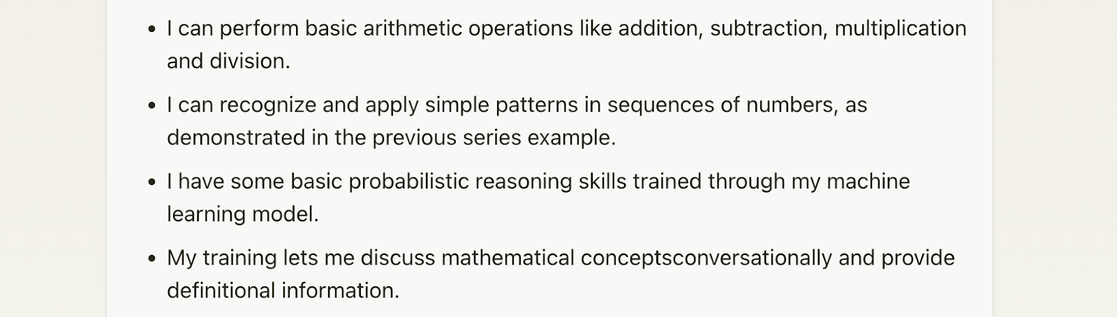 Claude Mathematical Reasoning