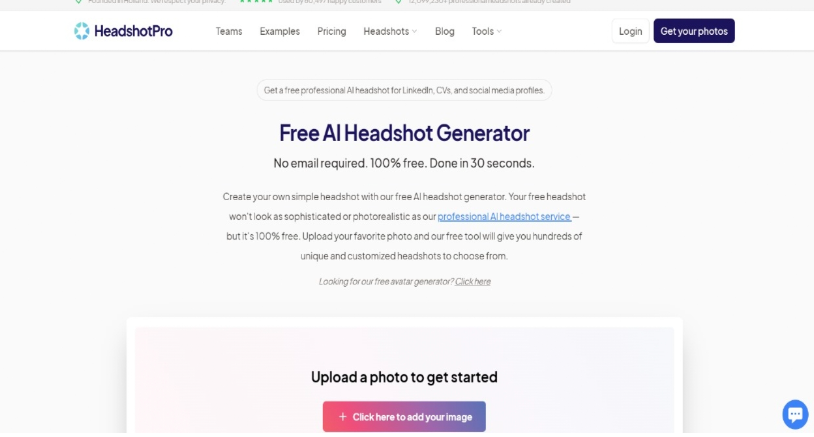 Best AI Headshot Generator - HeadshotPro