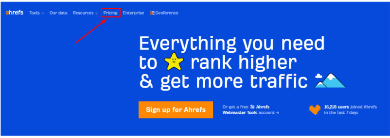 Search Ahrefs Official Website 