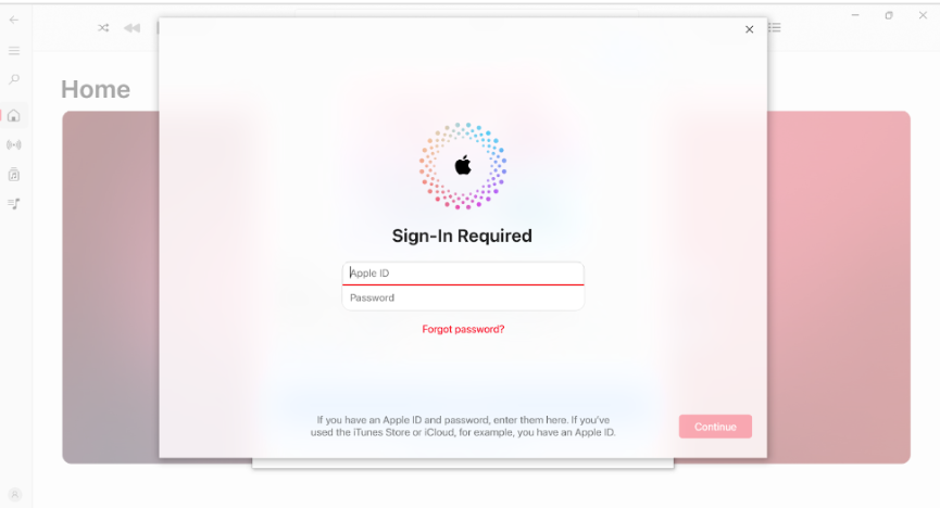 Sign In With Your Apple ID