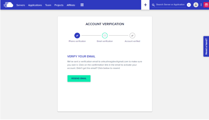 Account verification - Cloudways Promo Code