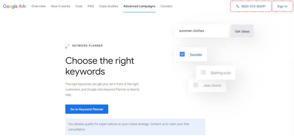 Google Keyword Planner