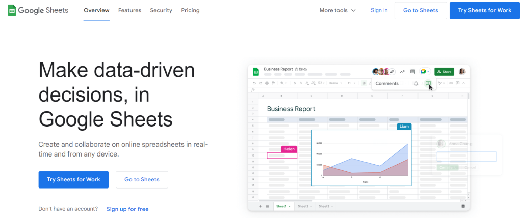 Google Sheets 