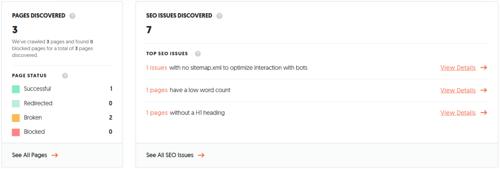 Ubersuggest Technical SEO - Ubersuggest vs Semrush