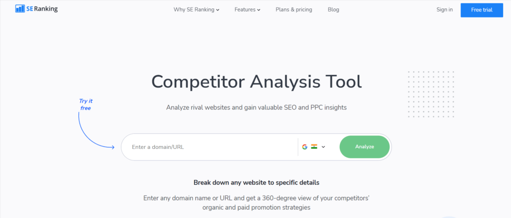 SERanking Competitor Analysis