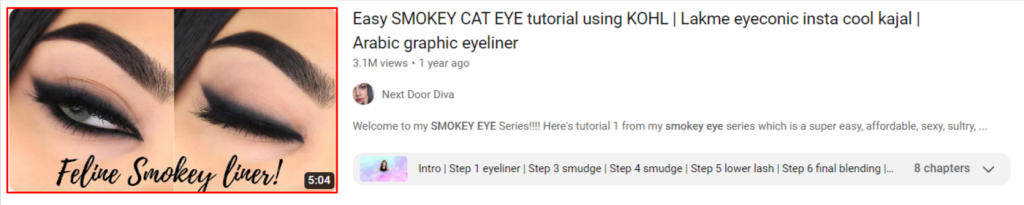 Smokey Eyes Youtube - increase viewer retention on youtube videos