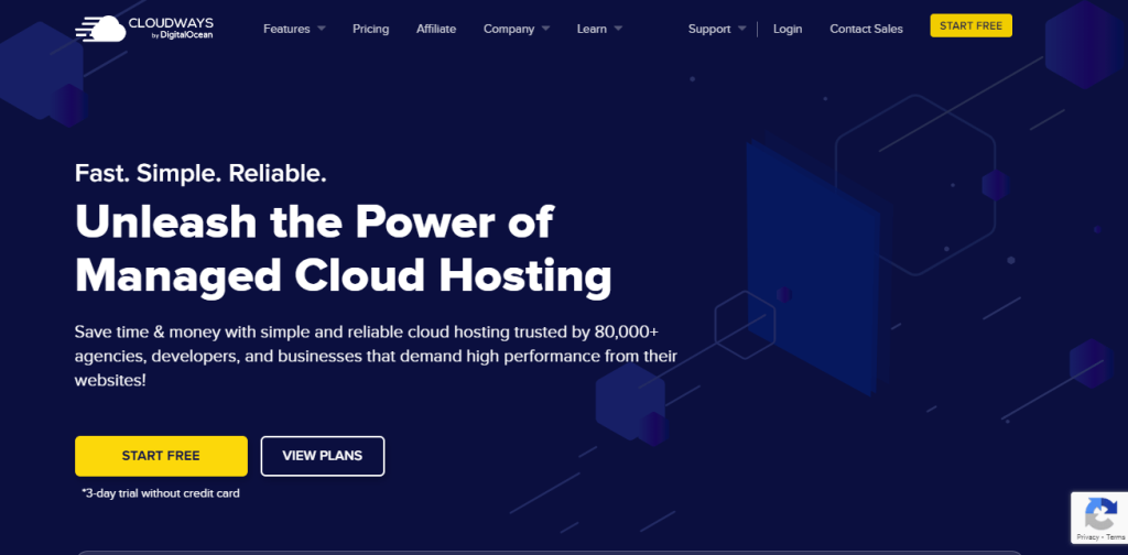 Cloudways official page