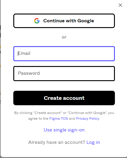 Figma- Create an account