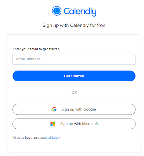 Create an account -  Calendly Free Trial