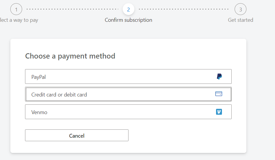 Choose A Payment Method On Copilot