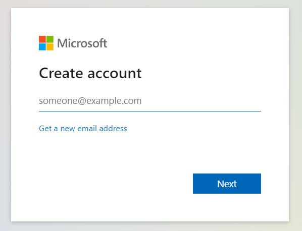 Create An Account On Microsoft